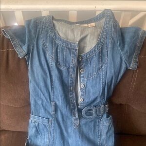 Blue Denim Short Sleeve Dress